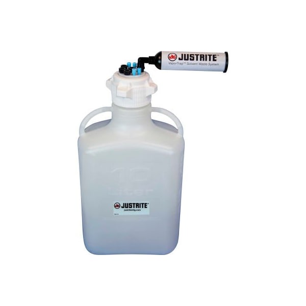 Justrite Justrite VaporTrap Cap W/ Filter Kit, HDPE, 13.5-Liter, 8 Ports 12817 - main